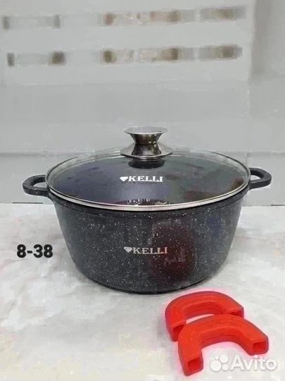 Кастрюли мраморные антипригарные