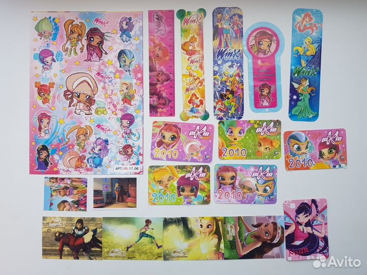 Winx журналы, постеры, стикеры, наклейки