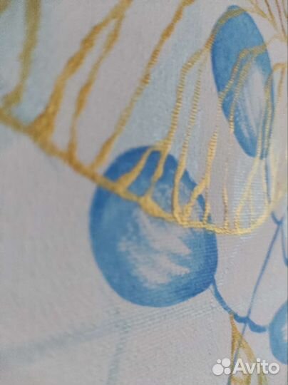 Интерьерная картина на холсте новая с золотом