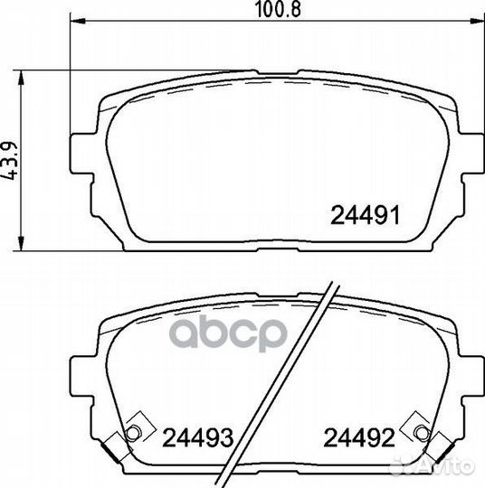 Колодки тормозные дисковые зад NP6064 nissh