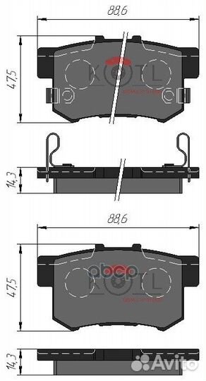 Тормозные колодки 43022S6DE50 3175KT kotl