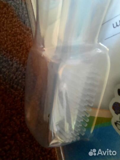 Детская зубная щетка силиконовая с ограничителем