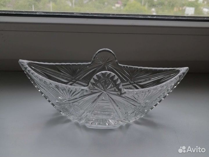 Хрустальная конфетница, салатник СССР