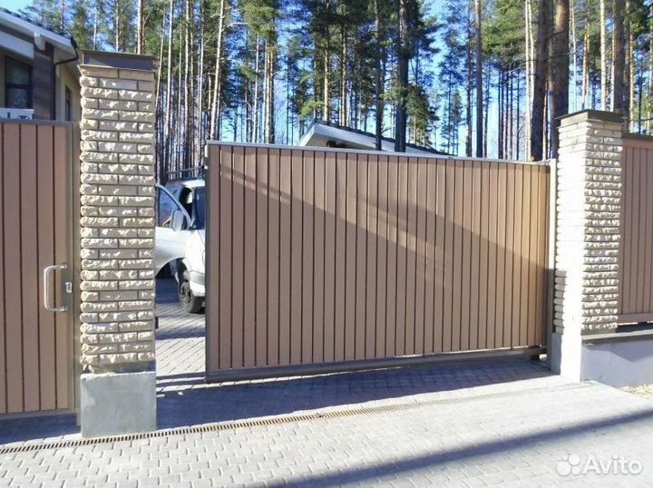 Откатные ворота под ключ