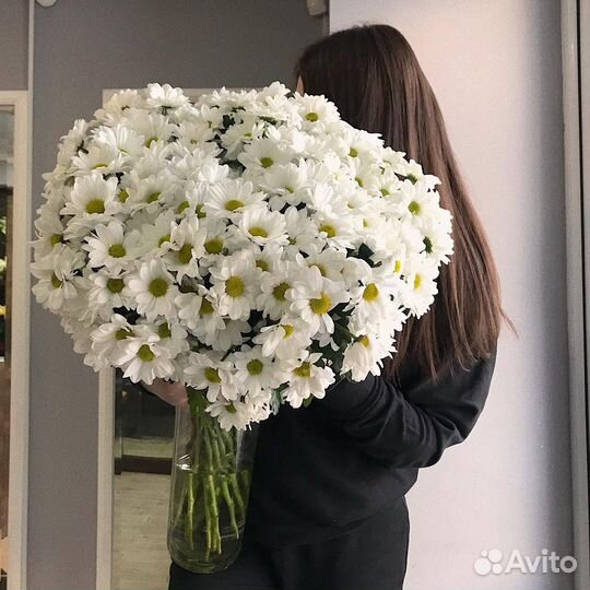 Букеты из Белых Хризантем. Доставка Цветов