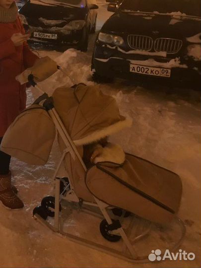 Детские санки коляска