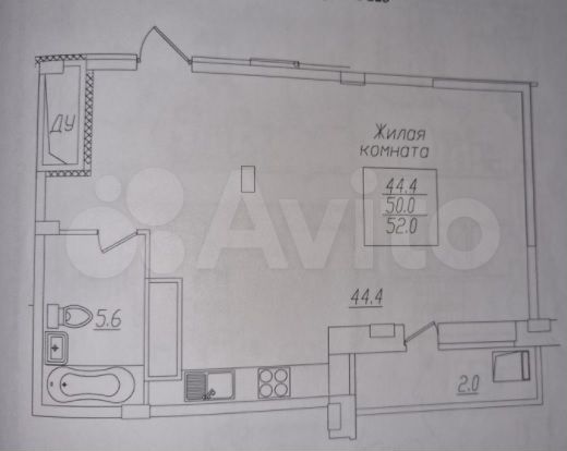 2-к. квартира, 54 м², 16/16 эт.