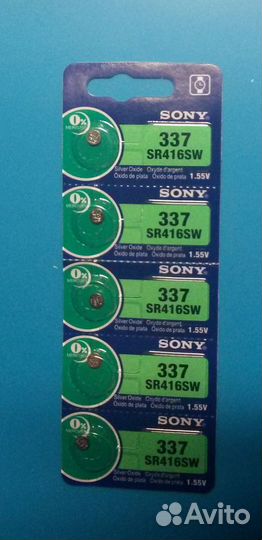 Батарейки Sony 337 SR416SW