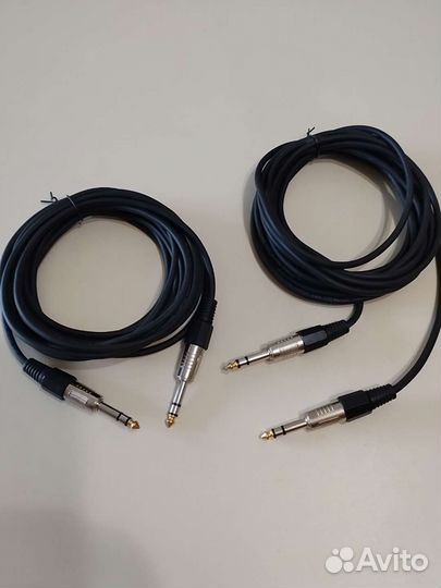 Аудио шнуры джек 6.3 /6.3, 5 метров. Ручная работа