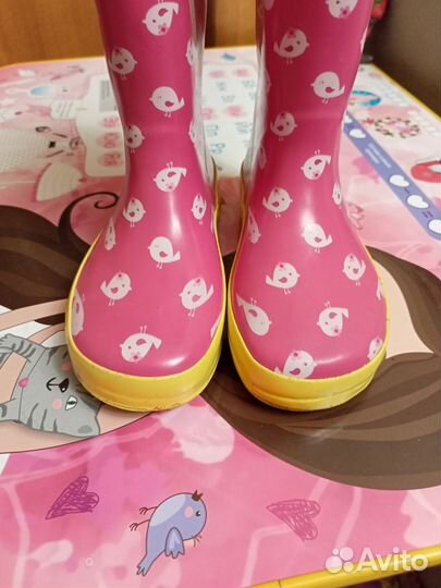 Резиновые сапоги для девочки 29 как новые