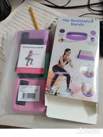 Фитнес резинки тканевые, эспандер ленточный