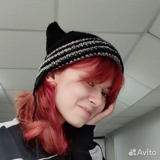 Шапка котик