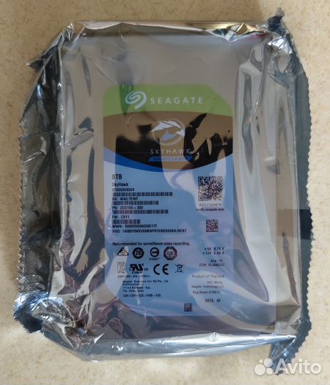 Жесткий диск 8tb Seagate SkyHawk 8тб VX004 - Б/У