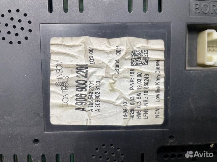 Панель приборов Sprinter