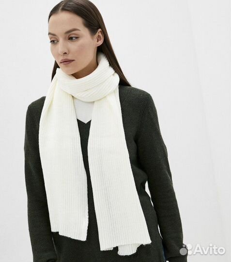 Шарф шерстяной женский белый