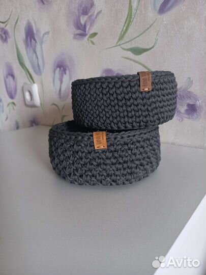 Вязаные корзины