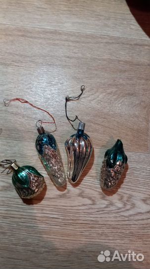 Советские елочные игрушки - шишки