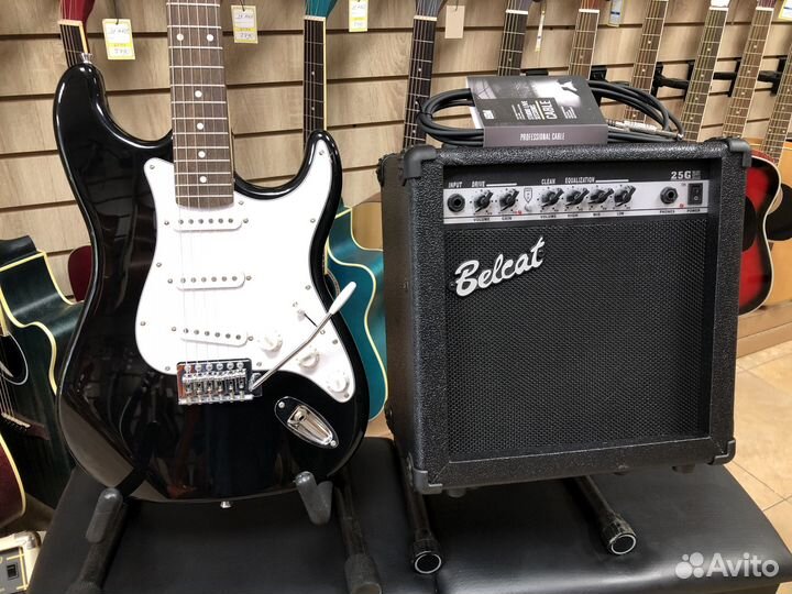 Электрогитара с комбиком (комплект)