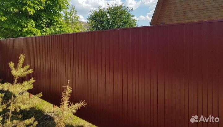 Забор из профлиста под ключ