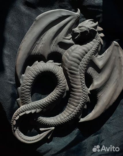 Гипсовые изделия, пано, дракон под покраску