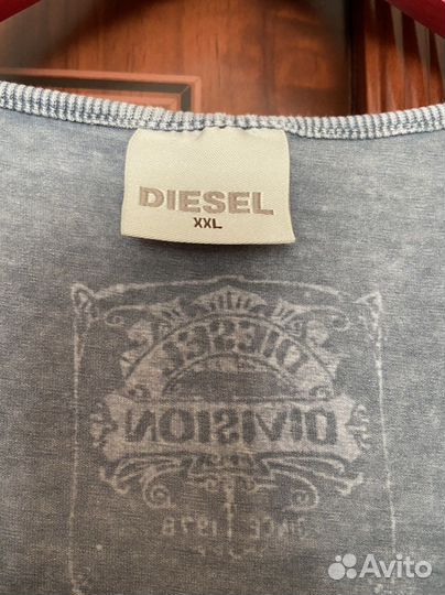 Удлинённый топ на клёпках Diesel