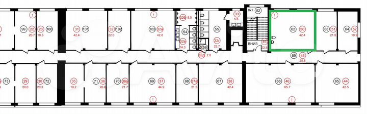 Помещение с ндс мокрой точкой с окуп 8 лет 42.4 м²