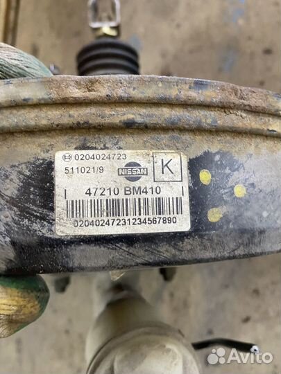 Главный тормозной цилиндр ниссан альмера н16