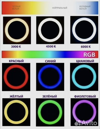 Кольцевая лампа 33 см