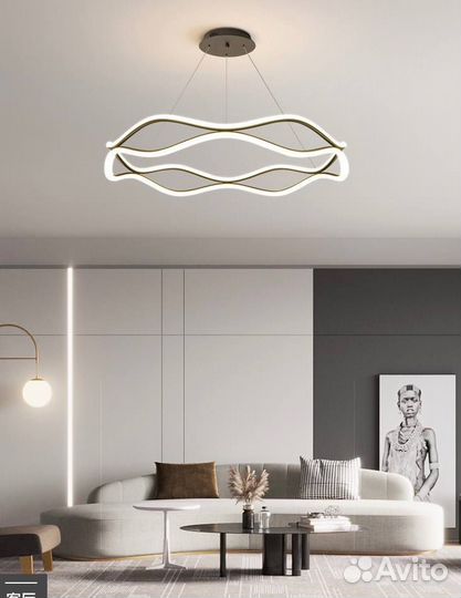 Круглая светодиодная люстра дизайнерская