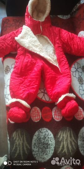 Зимний комбинезон для девочки 78 см