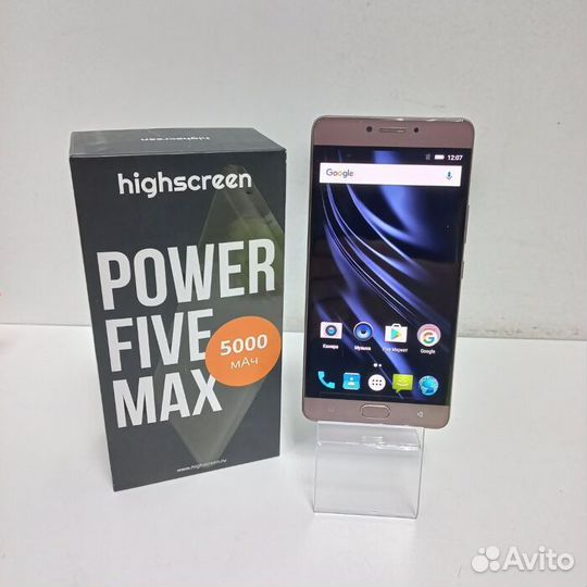 Highscreen Power Five Max 4\64 Гб Серый Смартфон