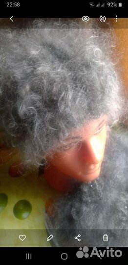 Пуховый платок и шапка пуховая с варежками