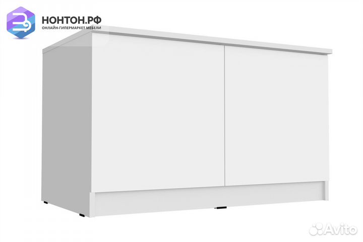 Тумба-антресоль Челси белый глянец