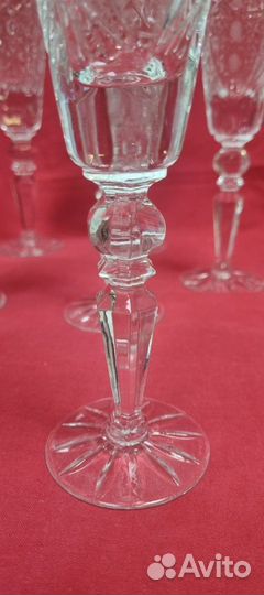 Бокал/ Фужер. Хрусталь. Чехословакия. Алмазная гра