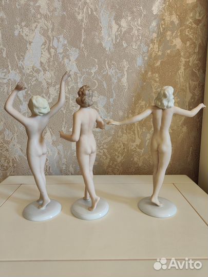 Статуэтки Германия фарфор девушки обнаженные