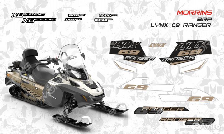 Наклейки на снегоход Lynx Ranger 69