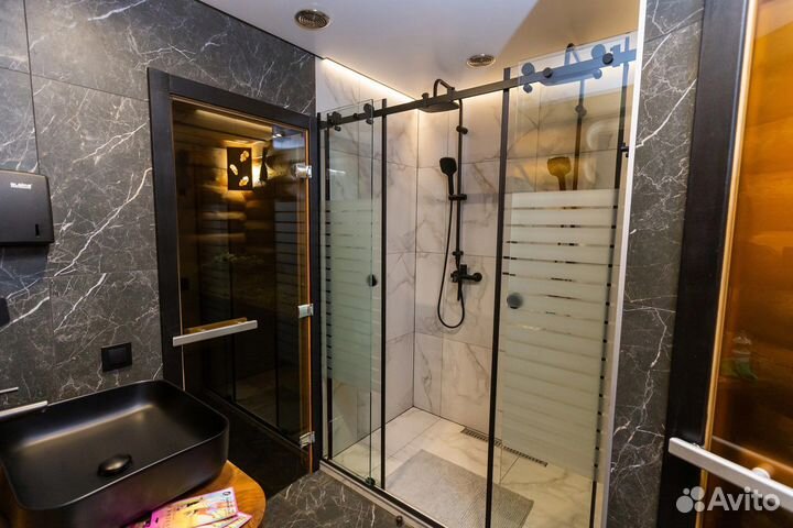 Русская баня с горячим чаном и купелью