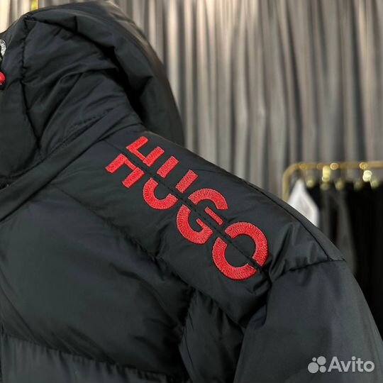 Пуховик мужской Hugo черный зимний