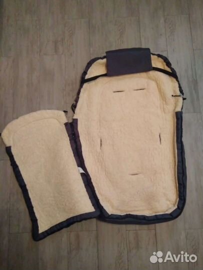 Зимний конверт в коляску овчина Womar