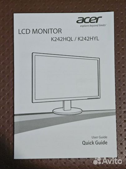 Монитор Acer K242HQL 24 дюйма, 60Гц, VGA/hdmi