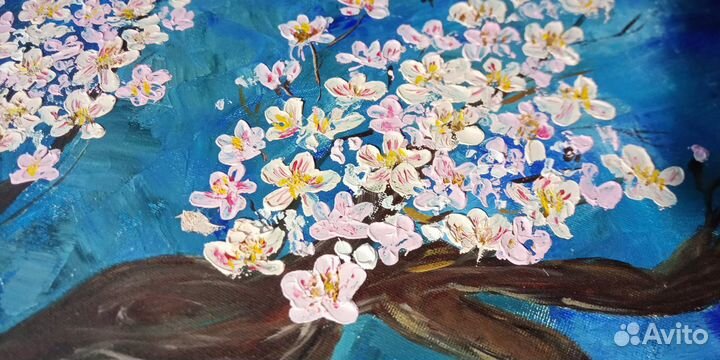 Картина маслом Сакура