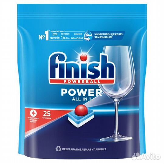 Таблетки для пмм finish Power All in 1 25шт