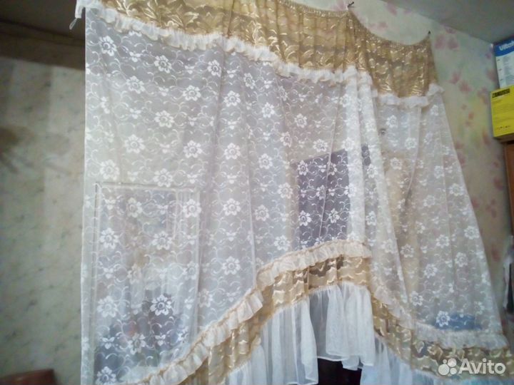 Штора на кухню 212х182 см