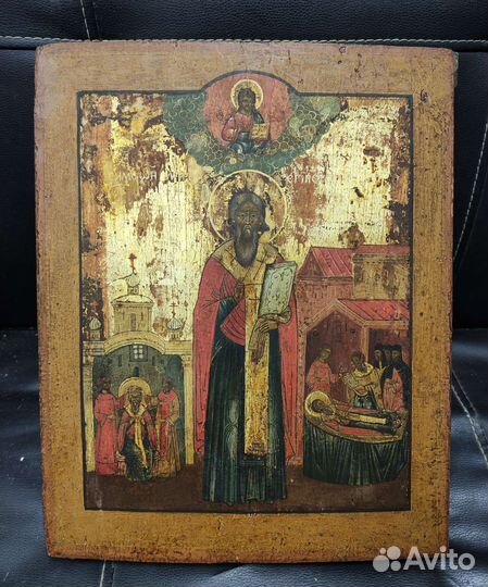 Старинная икона св Семеон Митрополит Египетский 18