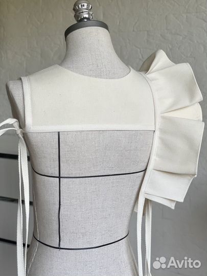 Манишка с воланами / Съемный воротник (молочный)