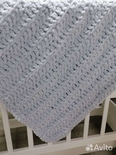 Плед вязаный плюшевый