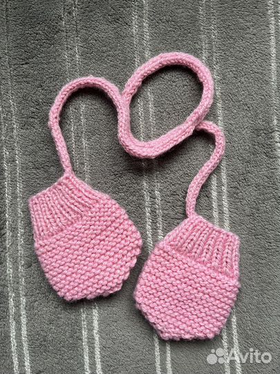 Вязанные Варежки для детей до года