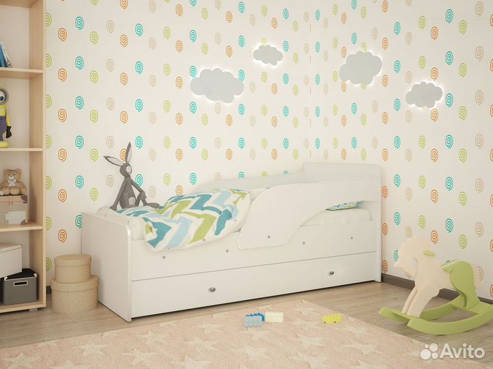 Кровать детская Максимка белый