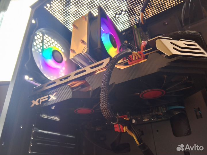 Игровой компьютер 12ядер x99+ 16gb ddr4 rx 580 8gb