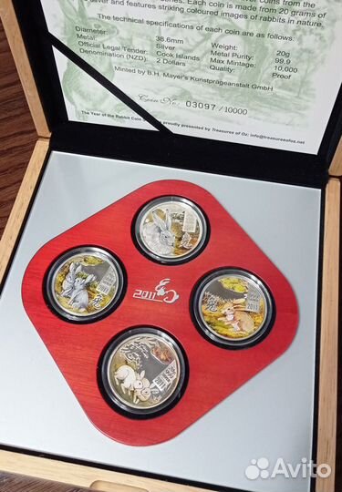 Монеты Серебро Острова Кука